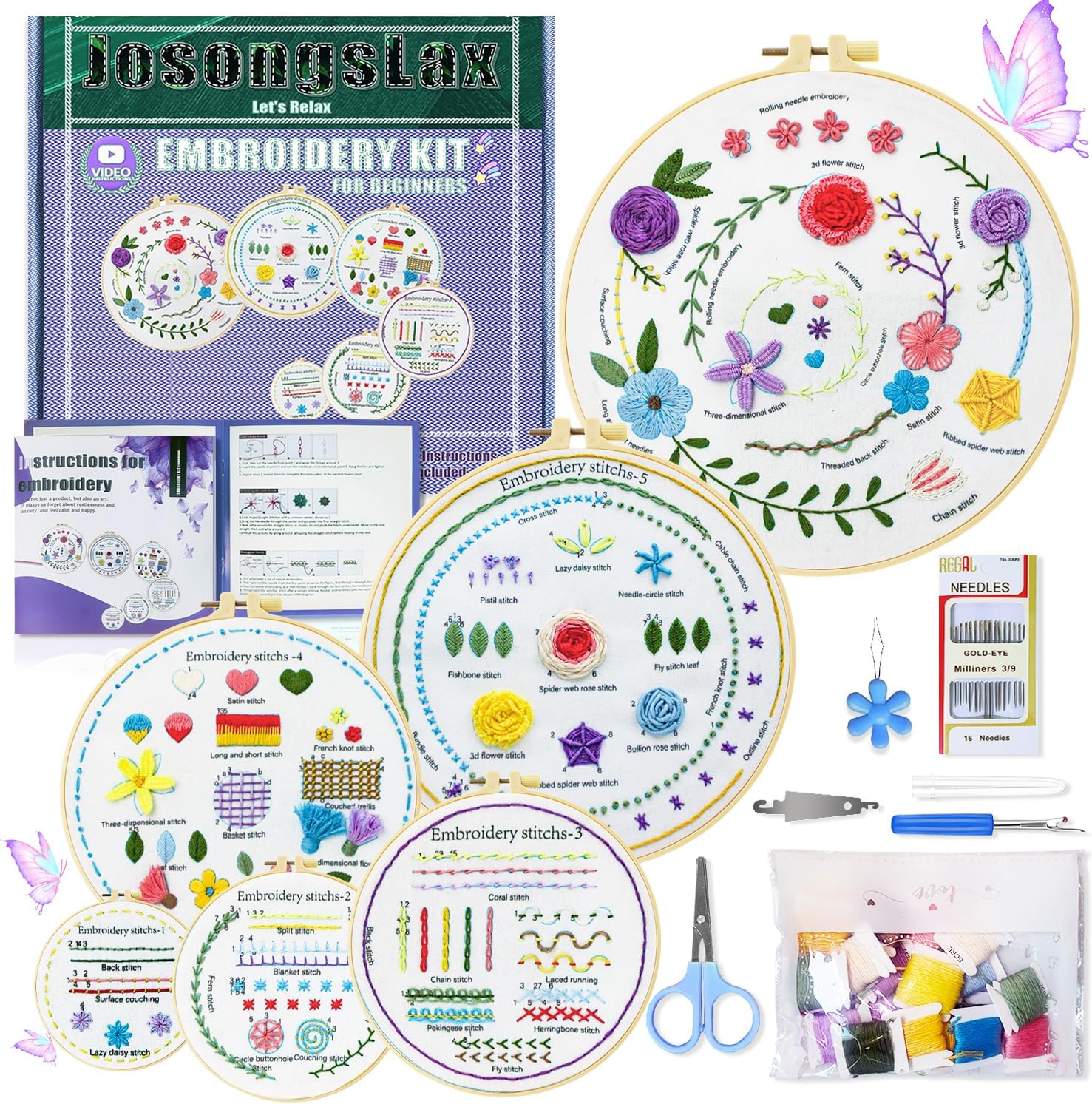 36 Stitches DIY Embroidery Set