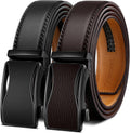 KEMISANT Mens Ratchet Belt 2 Units - Adjustable Dress (Style Y8TV)