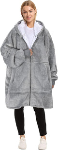 Catalonia Zip Up Blanket Hoodie Sweatshirt - Oversized Sherpa