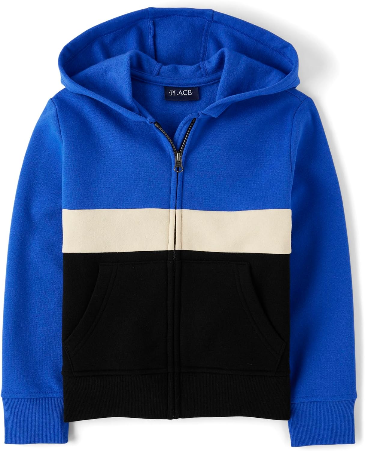 Active Long Sleeve Hooded Full Zip Front Sweatshirt for Kids