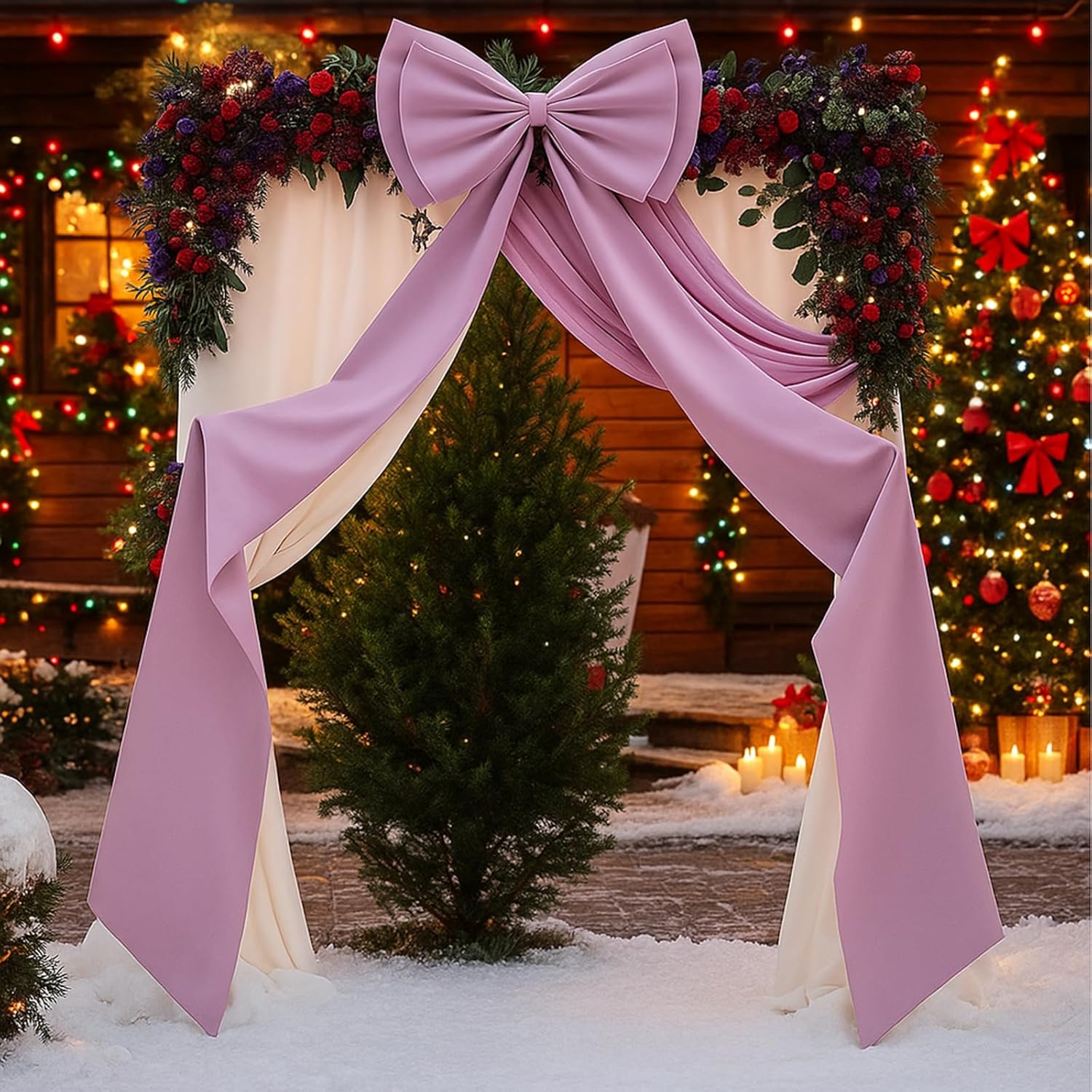 Giant Bow Decor Christmas Tree Topper for Weddings and Parties
