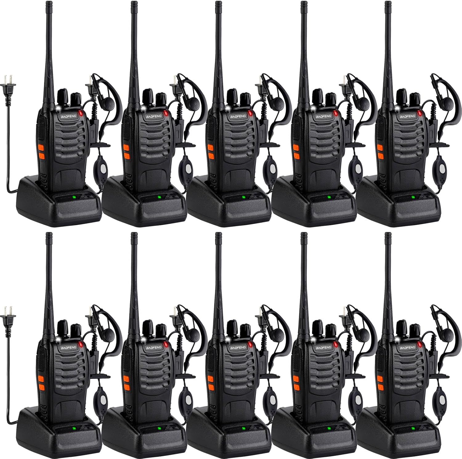 Baofeng Walkie Talkies 888S Rechargeable Long Range for Adults