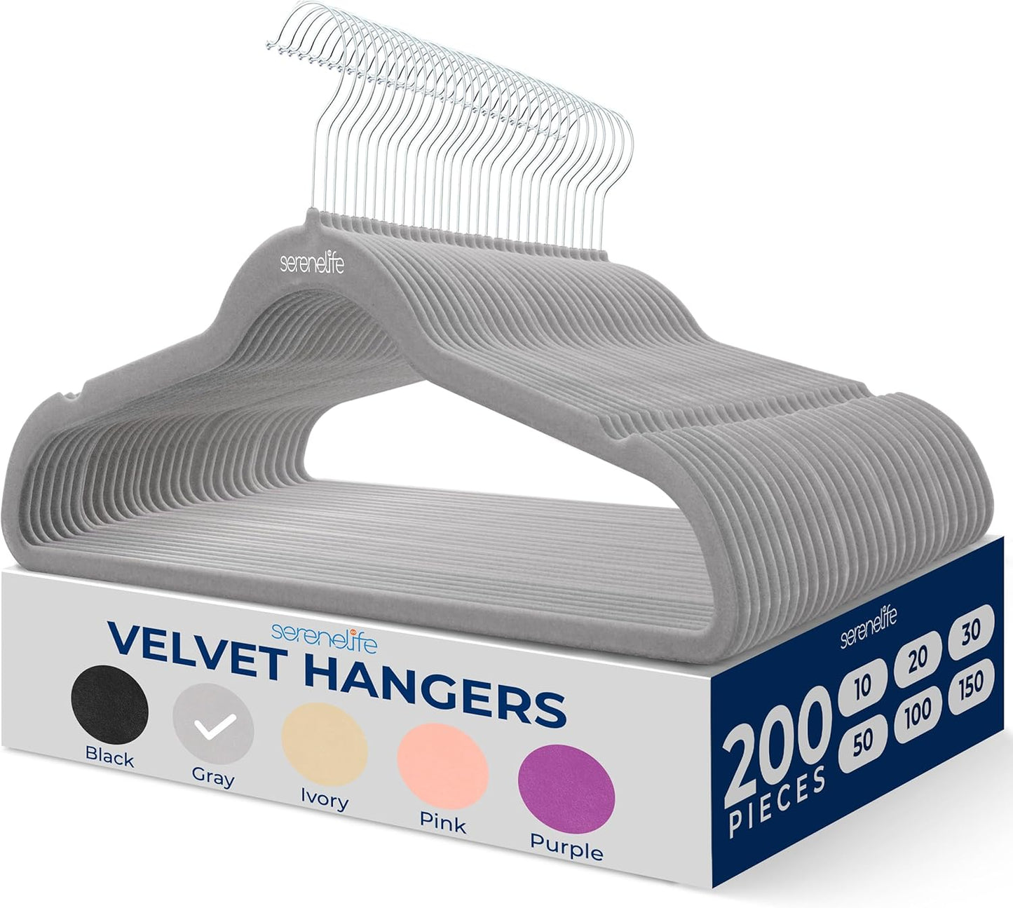 Space-Saving Velvet Hangers for Organized Closets and Wardrobes