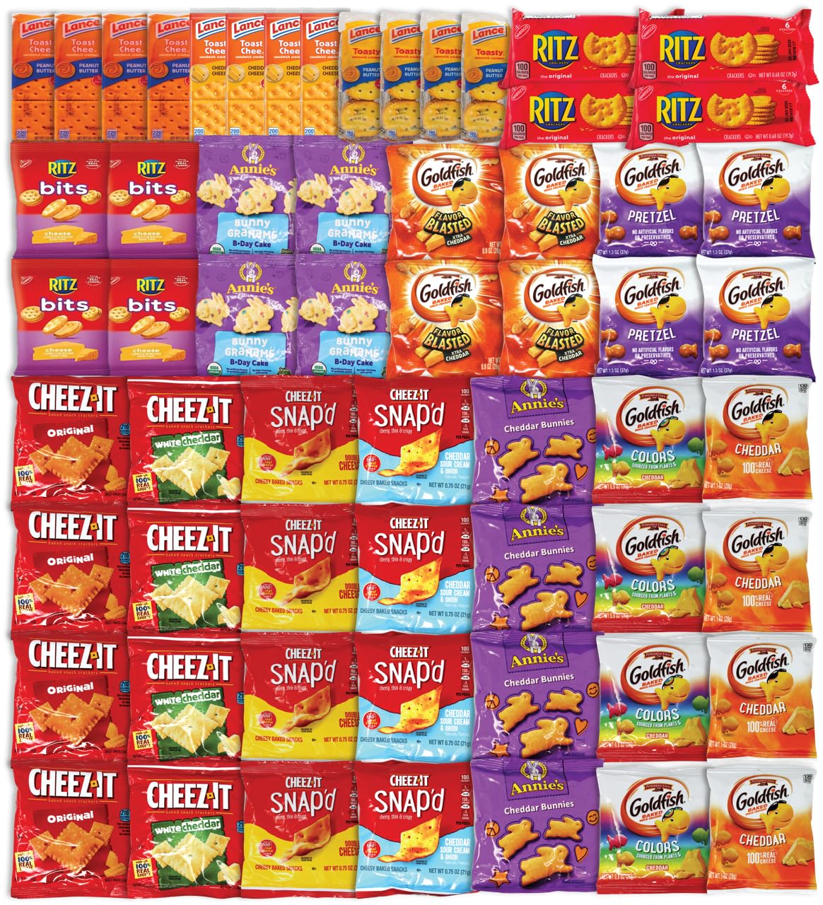 Niro Assortment 60 Pack Cheese Crackers Variety for Everyone