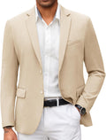 Mens Casual Blazer Slim Fit Knit Sport Coat - Lightweight Comfort