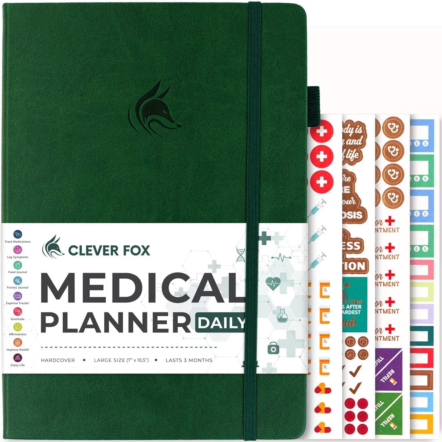 Clever Fox Medical Planner Daily Health Diary for Wellness