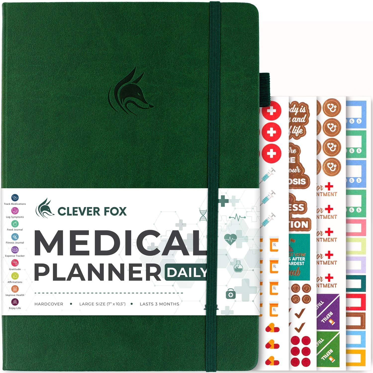 Clever Fox Medical Planner Daily Health Diary for Wellness