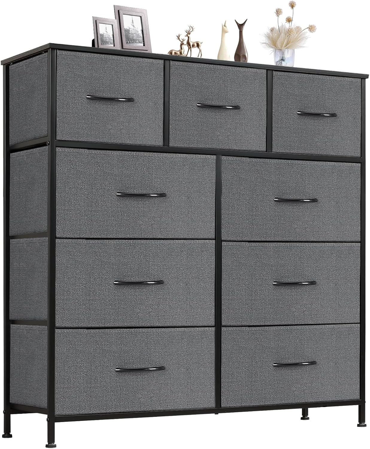 Versatile 9 Drawer Fabric Dresser Organizer for Bedroom Storage