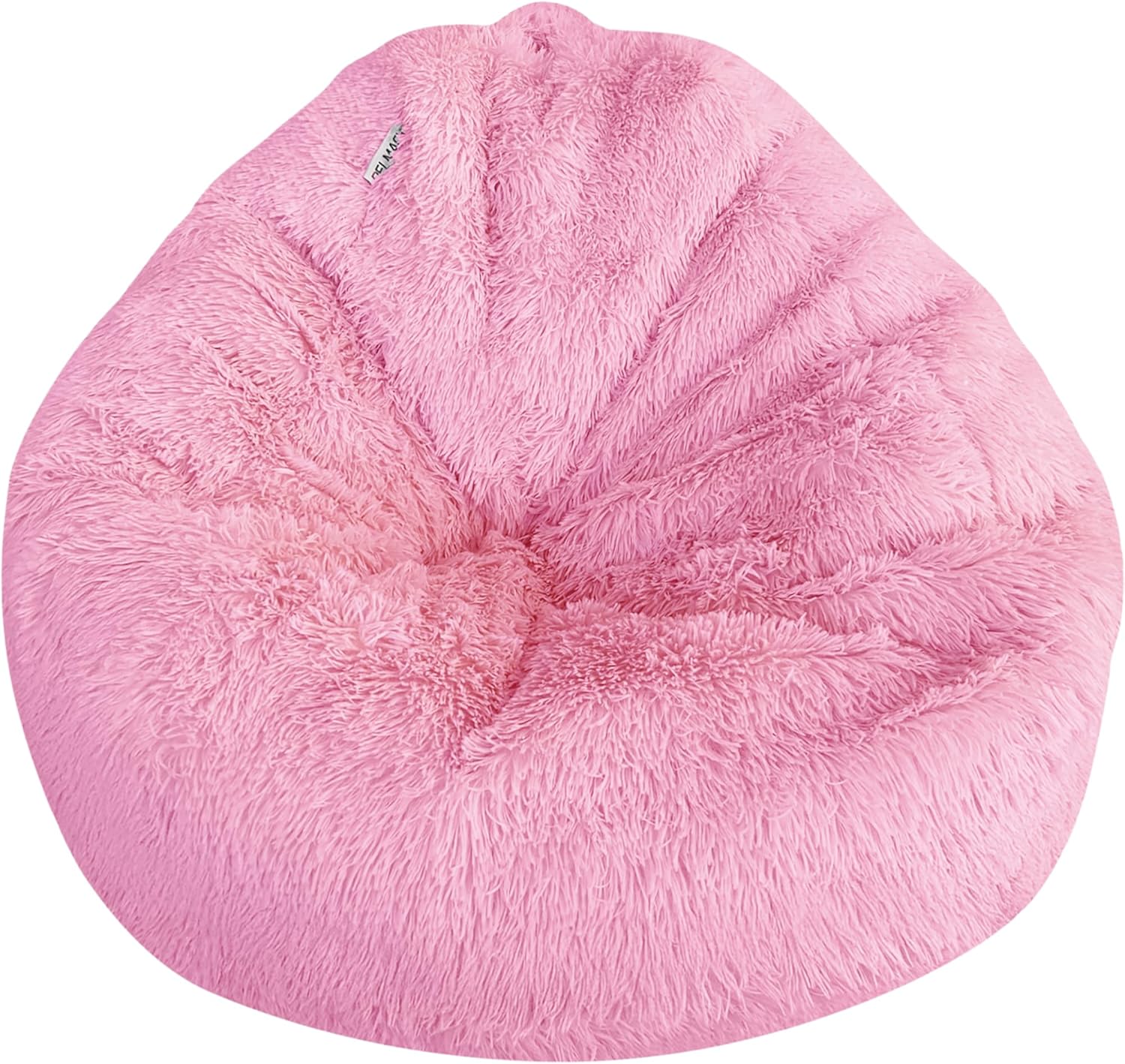 Delmach Fluffy Pink Faux Fur Bean Bag Cover - Comfy Storage Solution