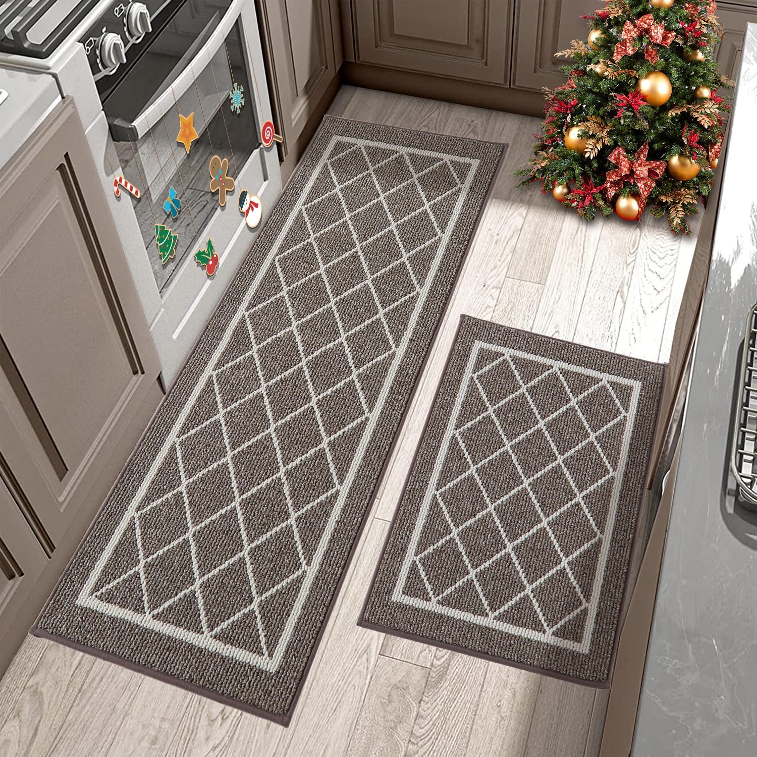 Non-Slip Kitchen Rugs and Mats Set for Safe Cooking Spaces