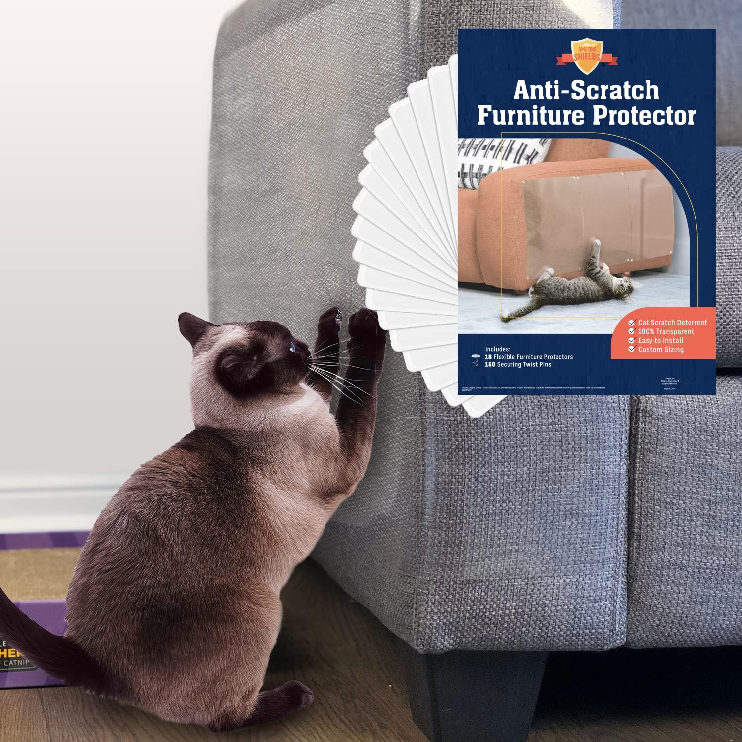 Stelucca Amazing Shields Cat Couch Protector - 18 Pack for Furniture