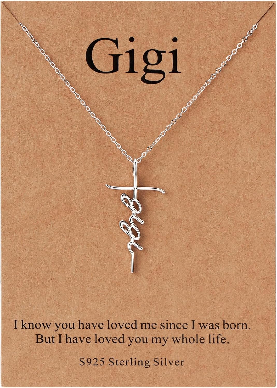 Faith Cross Pendant Necklace for Women - Religious Jewelry Gift