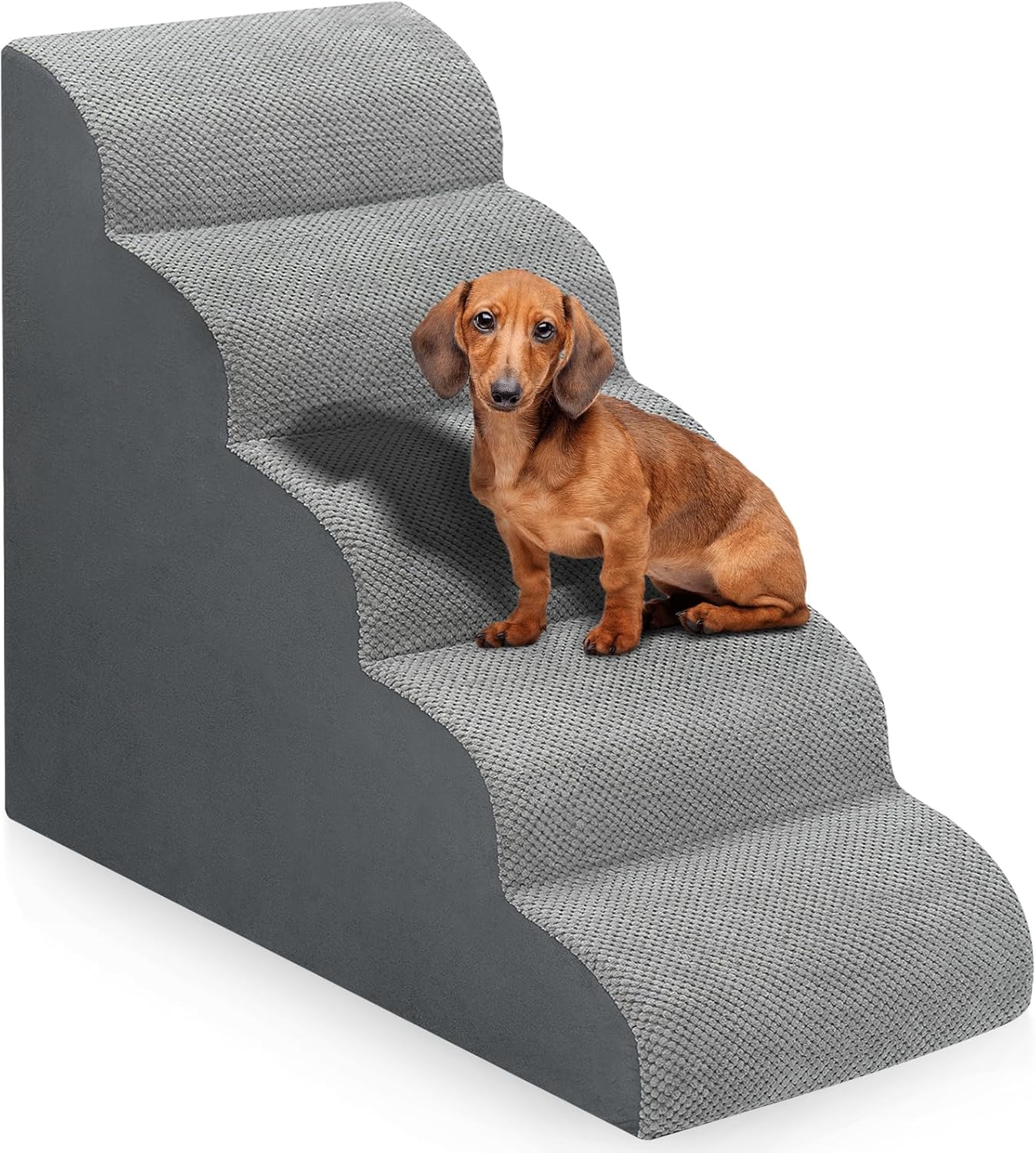 Dog Stairs for Bed 28.7H - 5-Step Non-Slip Pet Steps