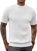 Men's Mock Turtleneck Short Sleeve Sweater - Breathable Everyday Layer