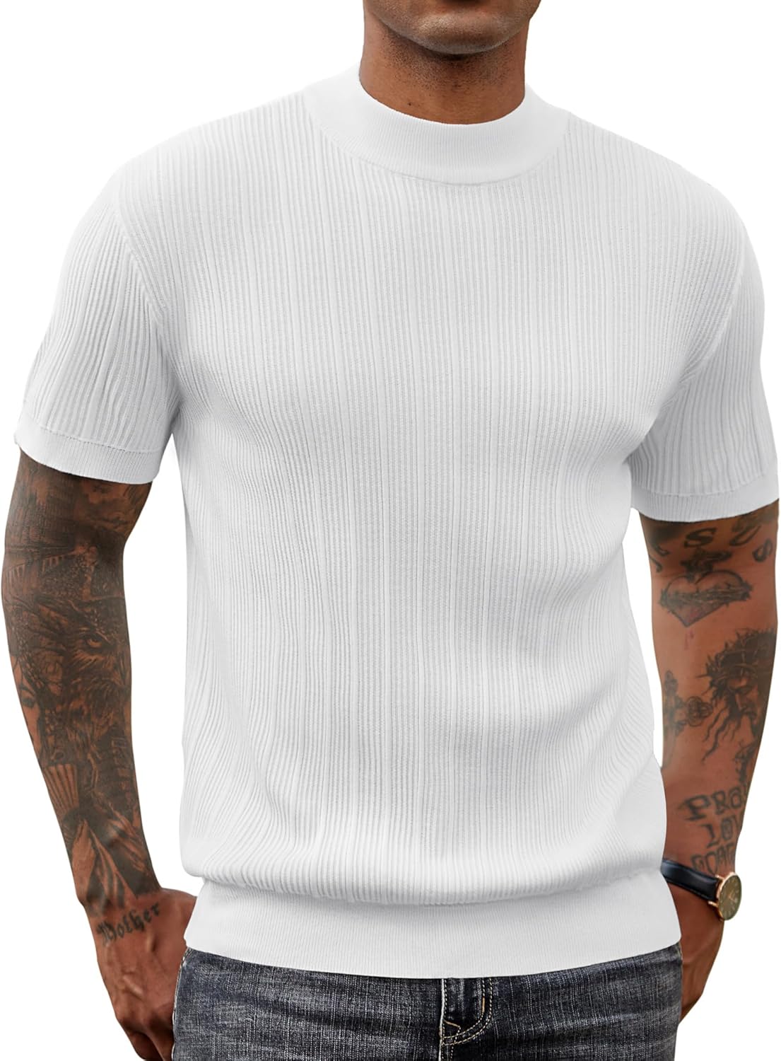 COOFANDY Men's Mock Turtleneck Sweater for Casual Style