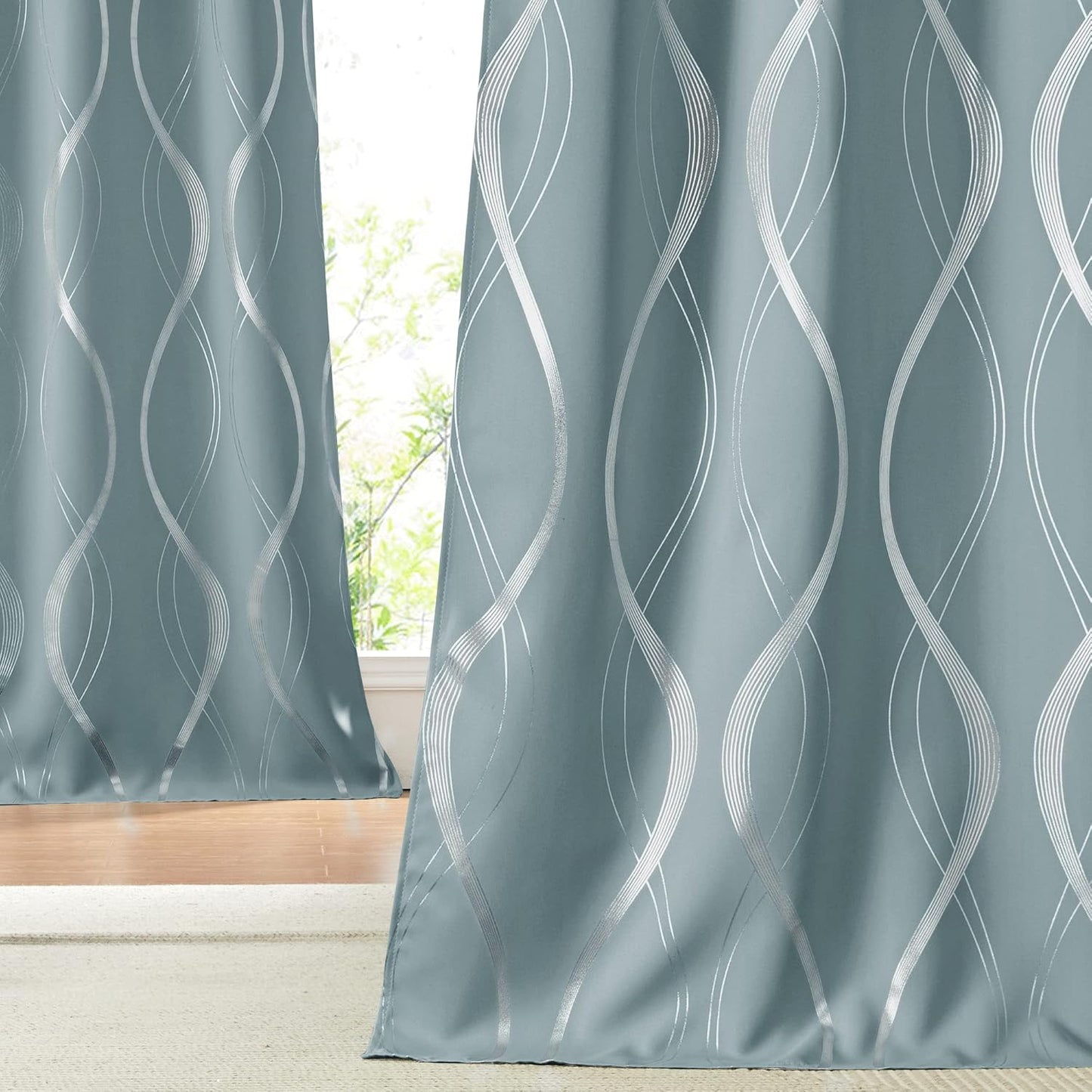 NICETOWN Room Darkening Curtains for Living Room, 52in x 84in