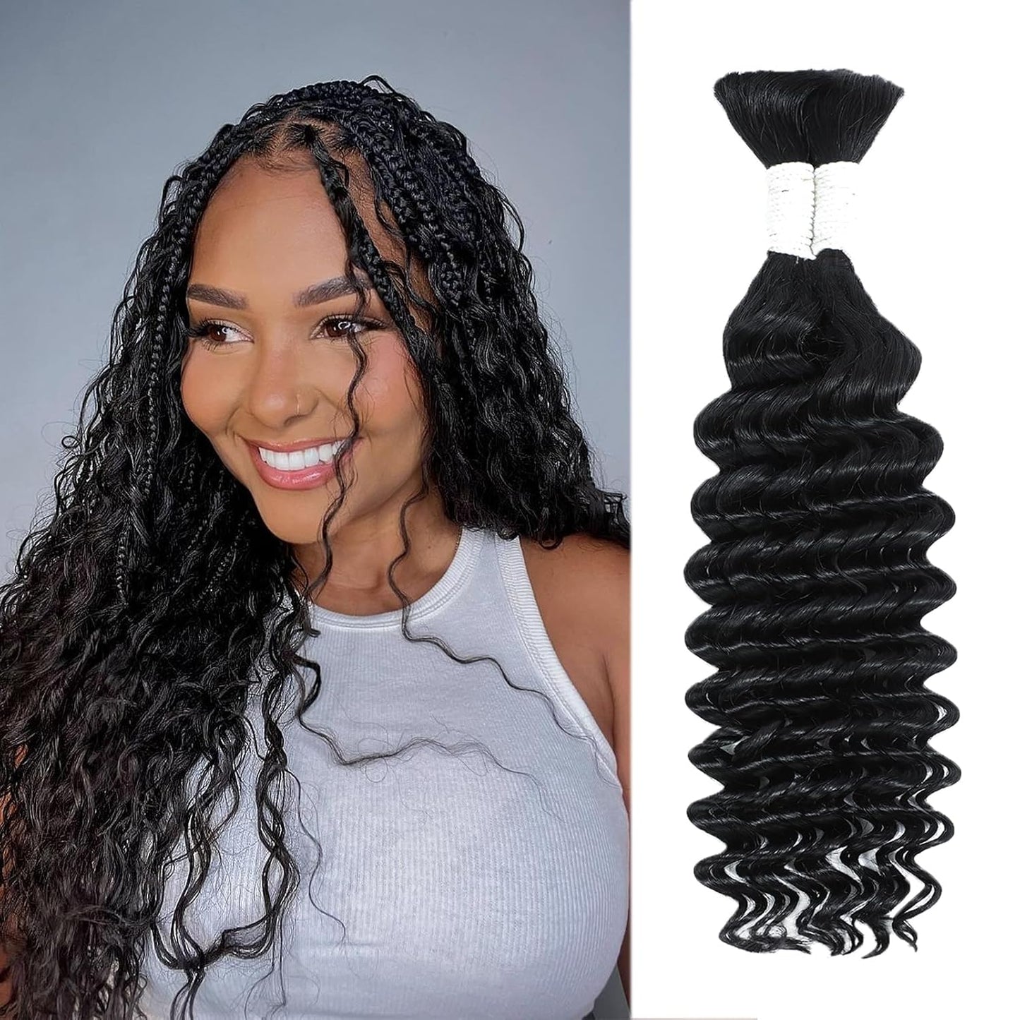 Deep Wave Human Braiding Hair for Stunning Boho Styles