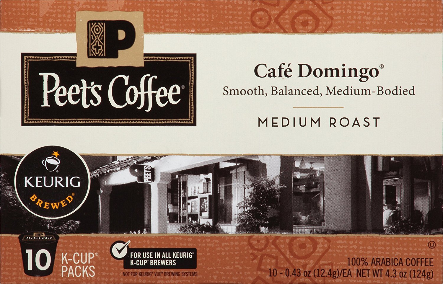 Peet's Coffee Caf Domingo K-Cup Pods - Rich Medium Roast