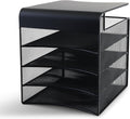 Safco Under Desk Organizer: 4-Tray Steel Mesh Mail Sorter