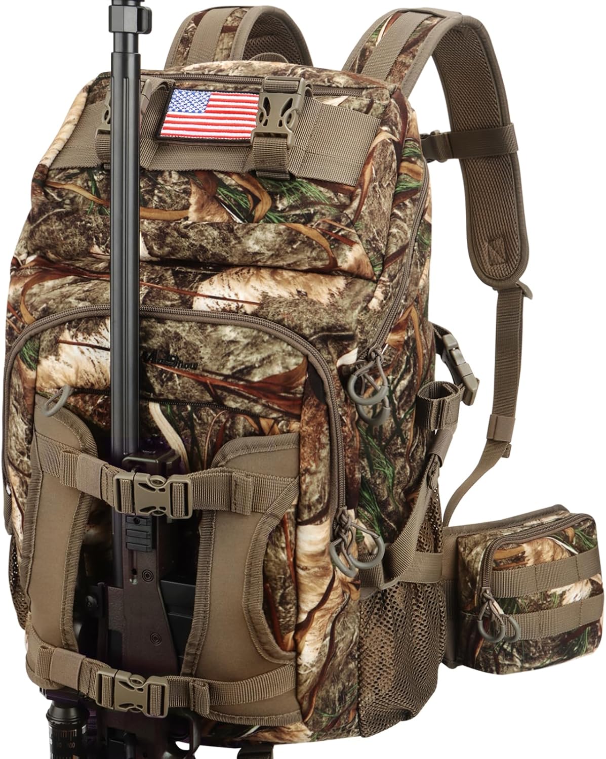 Hunting Backpack with Rifle Holder and Waterproof Rain Cover