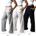 3 Pack Sweatpants Women Wide Leg - Cozy Fleece Joggers for Yoga