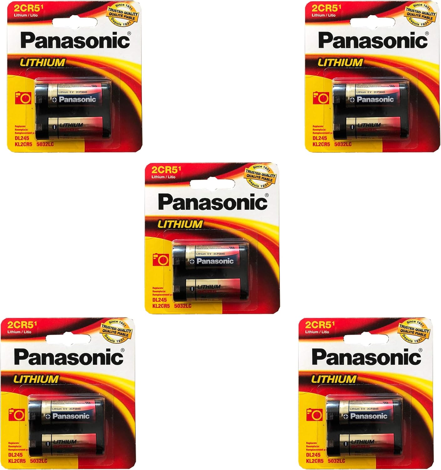 Panasonic 6V 2CR5 Photo Lithium Battery Replacement Pack