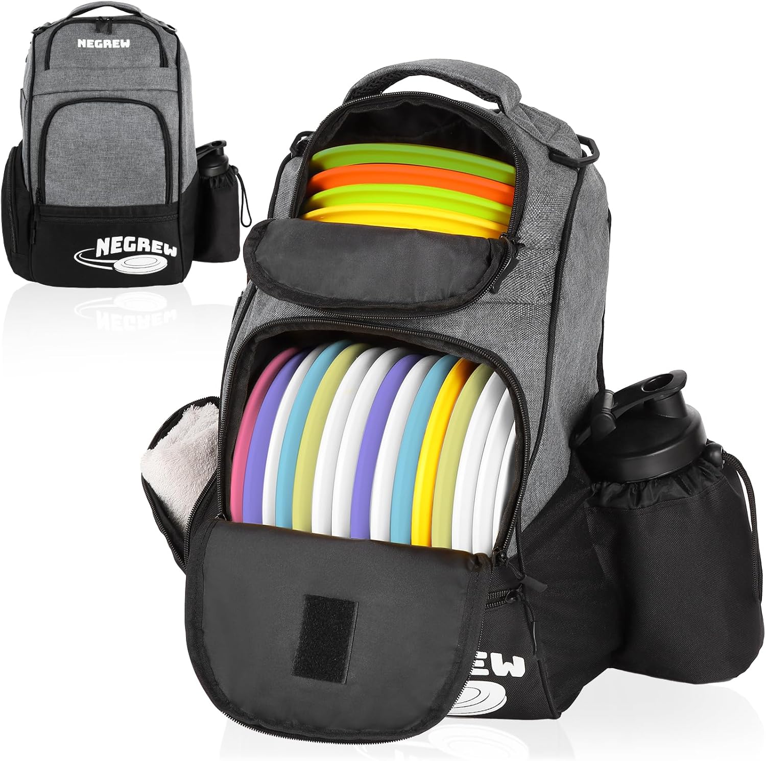 Durable Disc Golf Backpack Holds 25+ Discs - Negrew