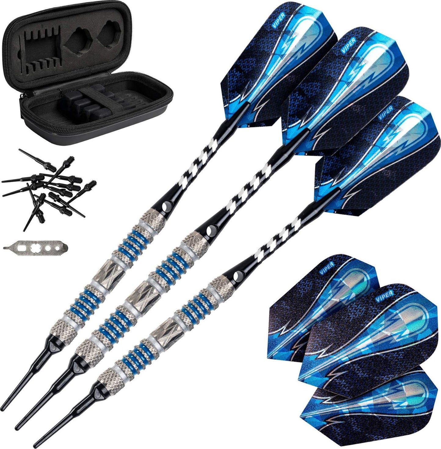 Viper Astro 80% Tungsten Soft Tip Darts with Travel Case