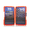 Cobalt Drill Bit Set 21pcs 1/16in-3/8in - Durable HSS Jobber Bits