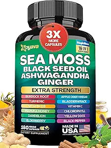 Sea Moss 7000mg Black Seed Oil 4000mg Ashwagandha 2000mg