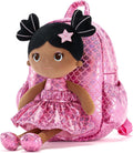 Lazada Toddler Backpack Plush Doll Dress - 11 in Rose Red