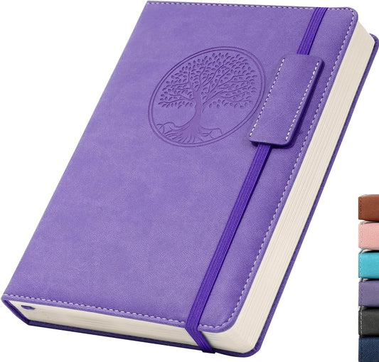 CAGIE Hardcover Leather Journal - Elegant 256pg A5 Diary for Women