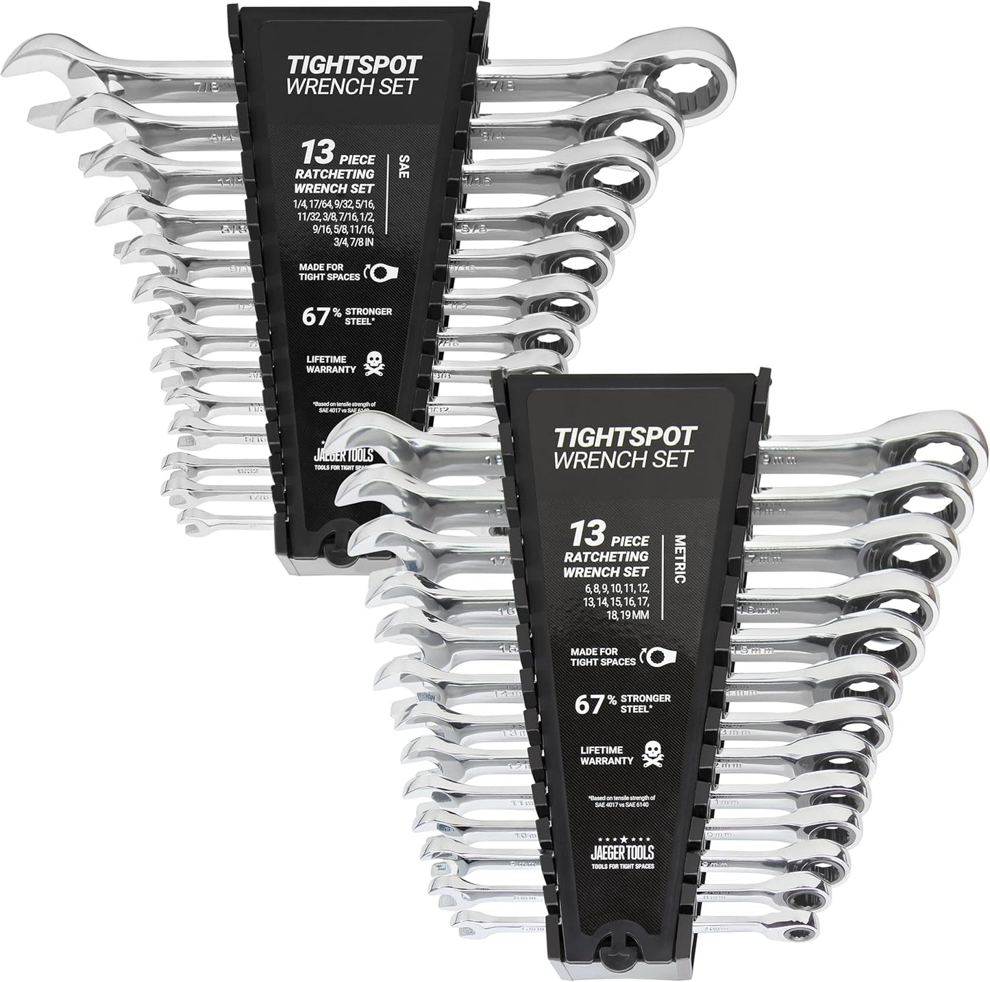 Jaeger 26pc TIGHTSPOT Ratcheting Wrench Set for Mechanics