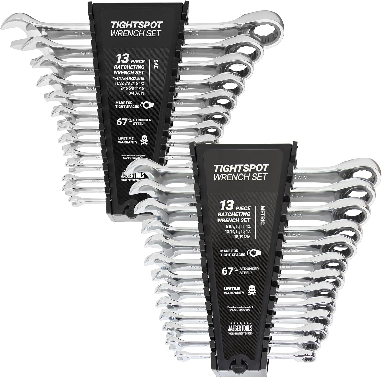 Jaeger 26pc TIGHTSPOT Ratcheting Wrench Set for Mechanics