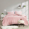 Intelligent Design Twin Comforter Set - Plush Ribbed Velvet Cozy