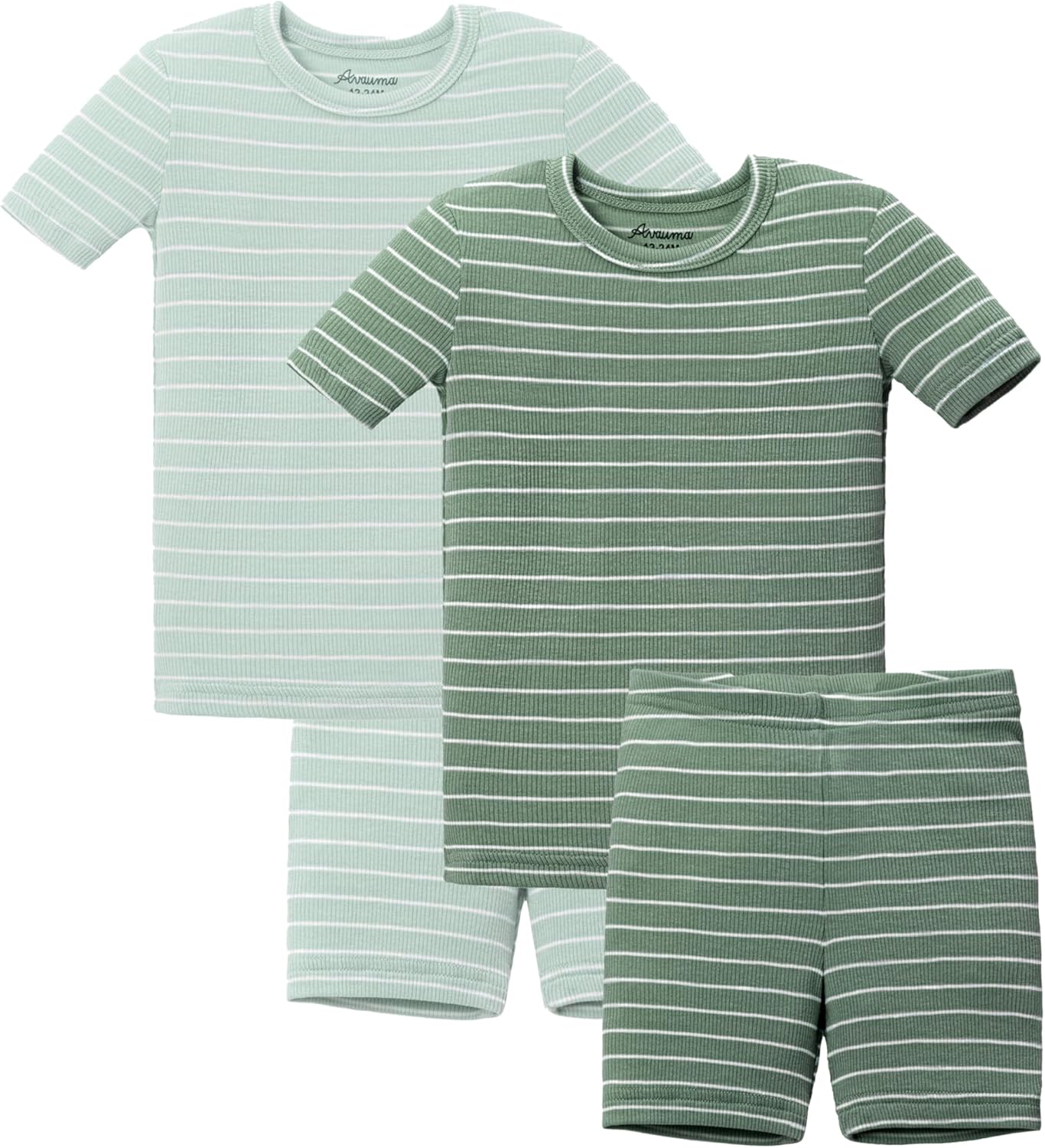 AVAUMA Stripe Pattern Baby Pajama Set for Daily Comfort