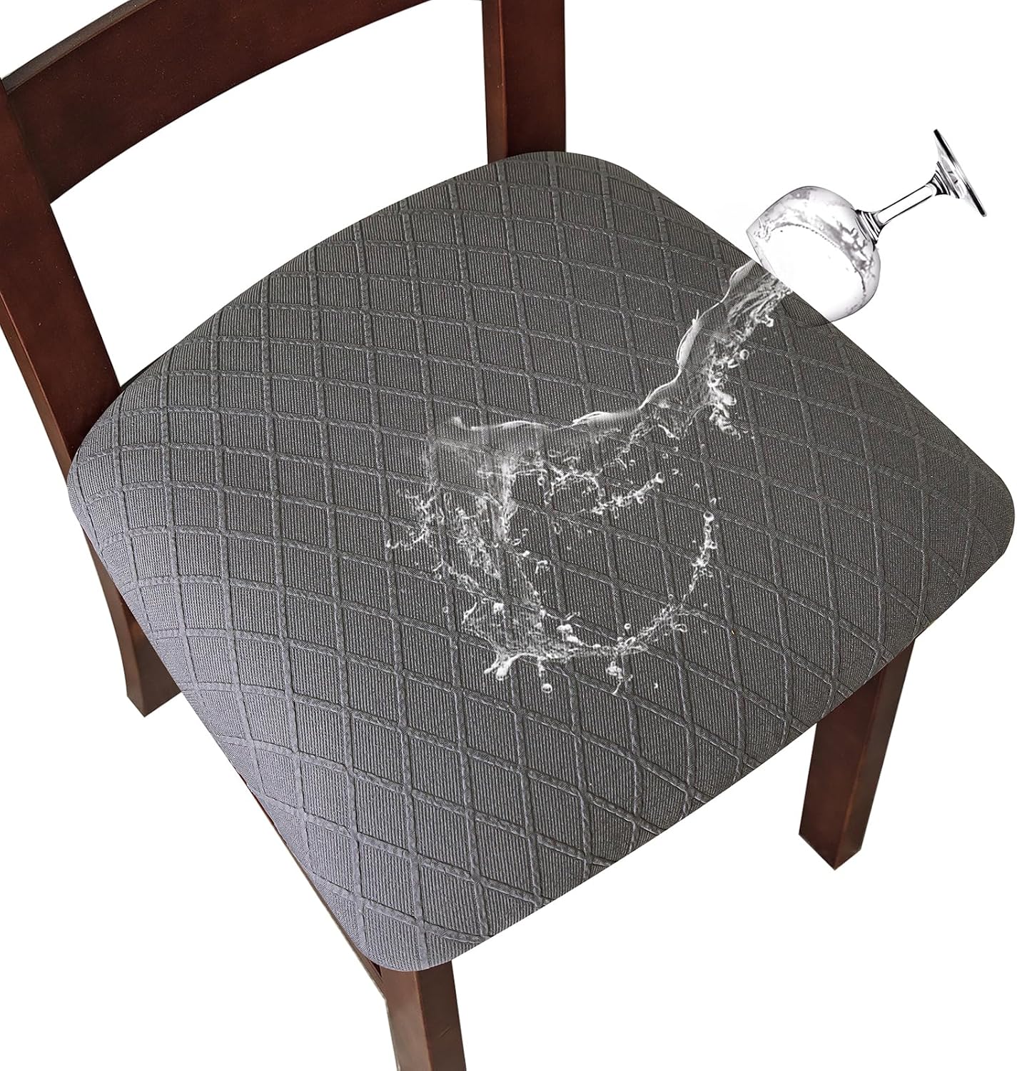 Genina Waterproof Seat Covers for Dining Room Chairs - 6 Pcs