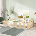 LostCat Full Size Montessori Floor Bed Frame for Kids Safety