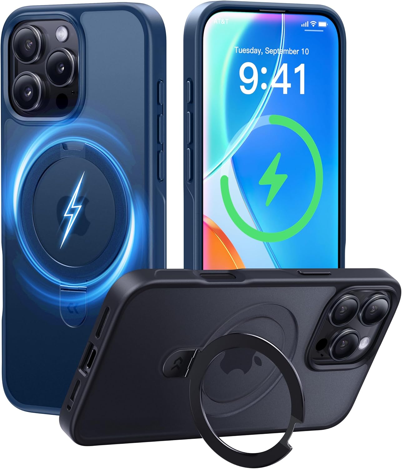 CASEKOO Ultra-Magnetic Stand for iPhone 16 Pro - Shockproof Case