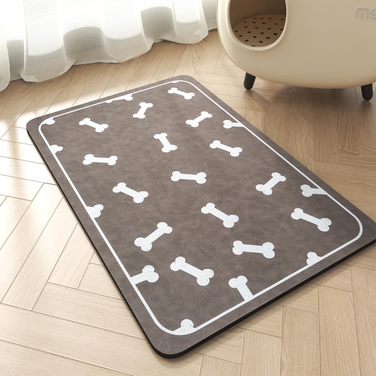 Absorbent Dog Feeding Mat for Food and Water Bowl - Easy Clean