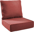 6 in Thick Outdoor Chair Cushions 24x24 Patio Set - Red Water