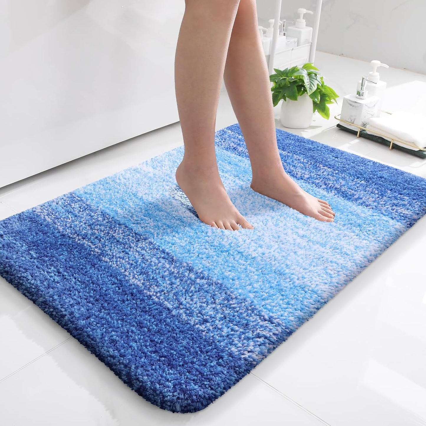 OLANLY Extra Soft Microfiber Bathroom Rugs Mat 36x24 for Comfort
