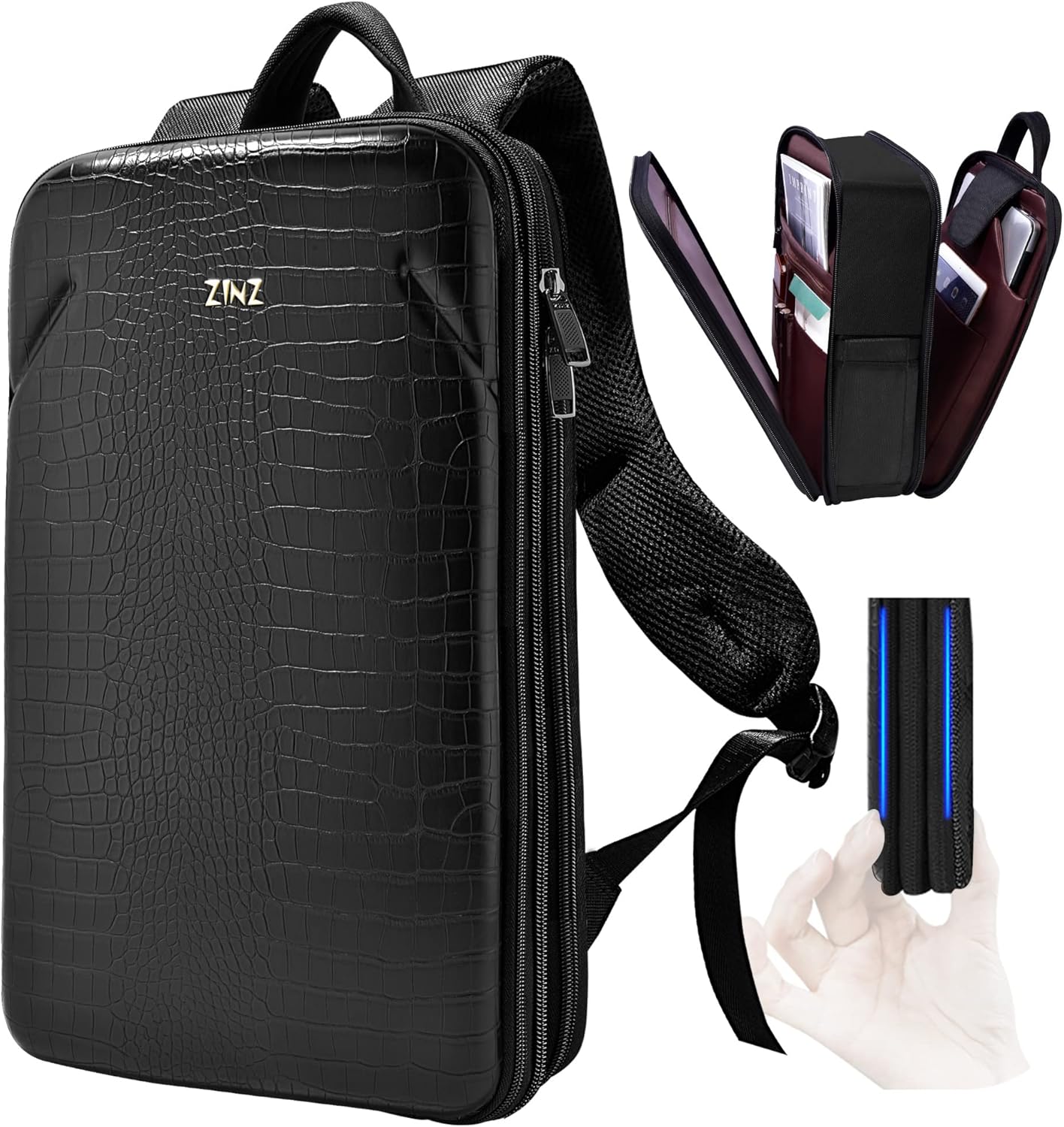 ZINZ Protective Laptop Backpack for 15 to 16 Inch Notebooks