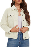MAGCOMSEN Women's Corduroy Cropped Shacket Jacket - Warm & Stylish
