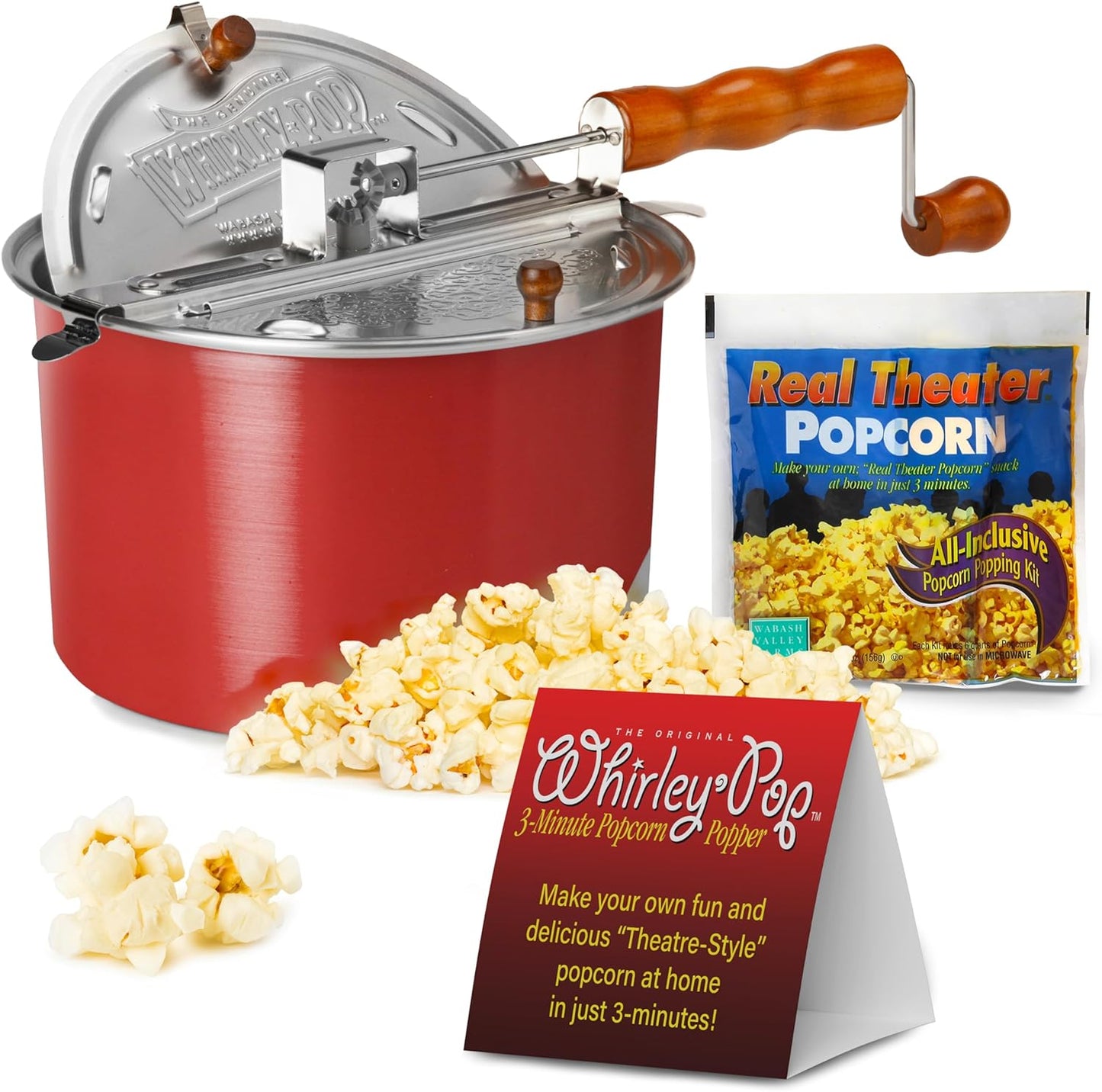 Wabash Valley Farms Popcorn Maker - 6 Quart Stovetop Kit