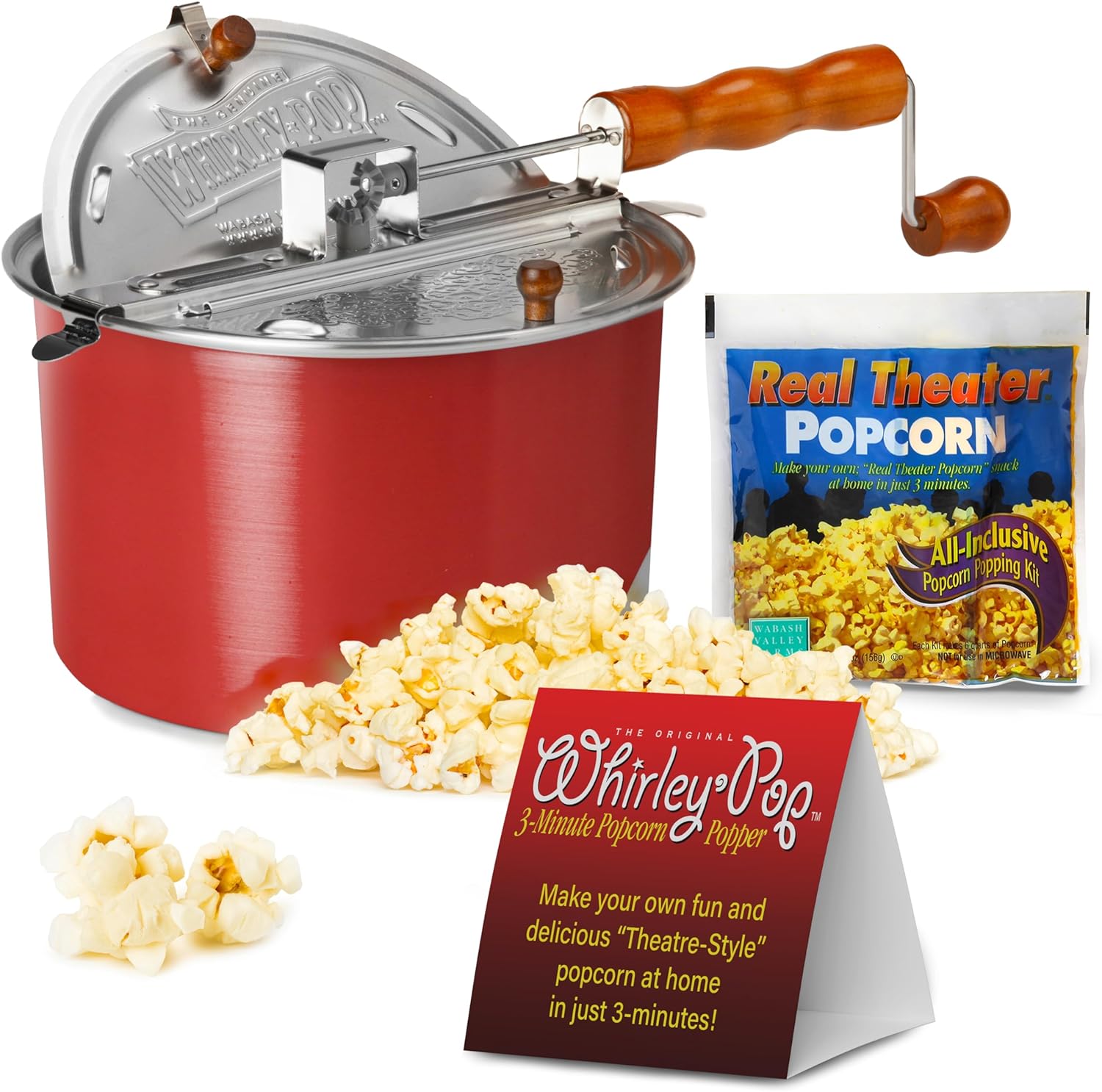 Wabash Valley Farms Popcorn Maker - 6 Quart Stovetop Kit