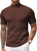 COOFANDY Stylish Mock Neck Sweater for Men with Cozy Fit