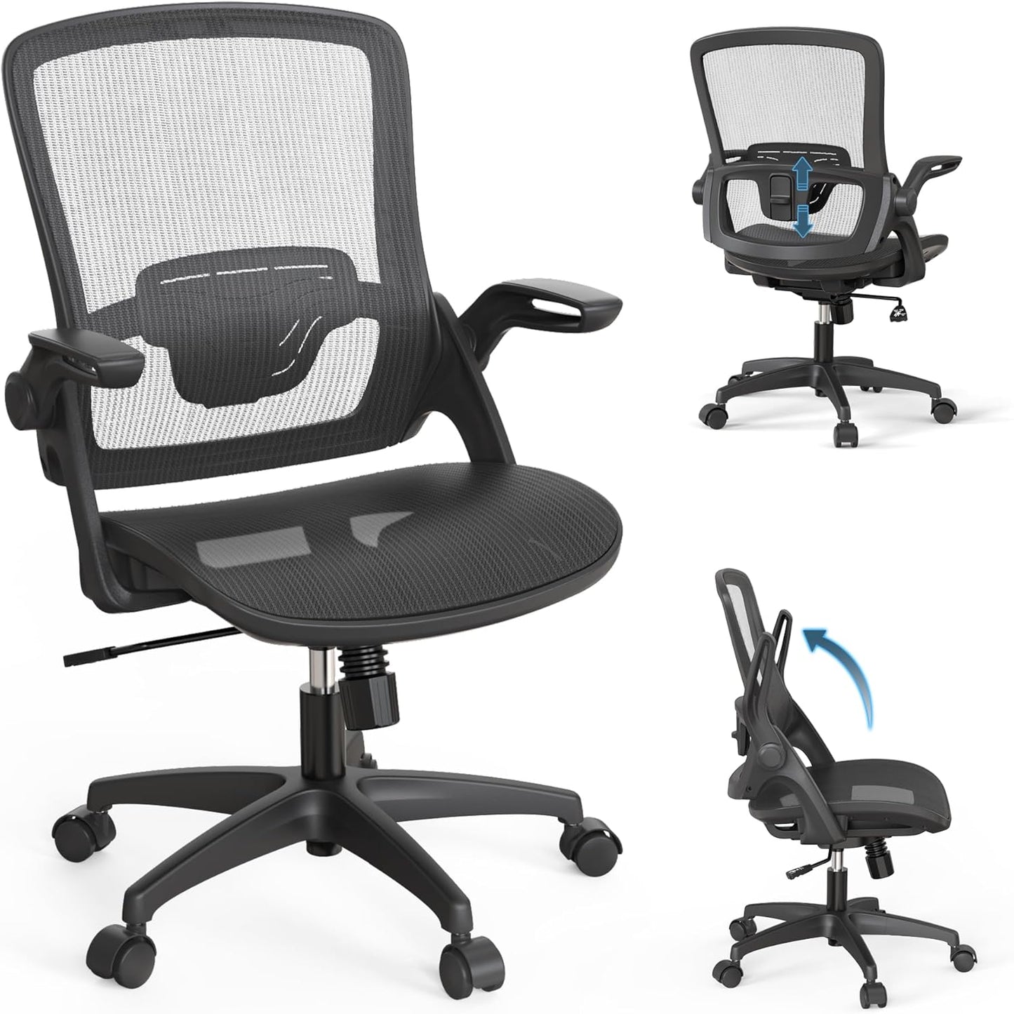 KIZECK Mesh Home Office Chair - Comfort & Support
