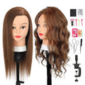 Mannequin Head with 100% Real Human Hair 20-22 in - Practice Styling