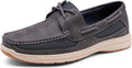 Vostey Men's Boat Shoes Slip On Stylish Casual Loafers - Handsewn Moc